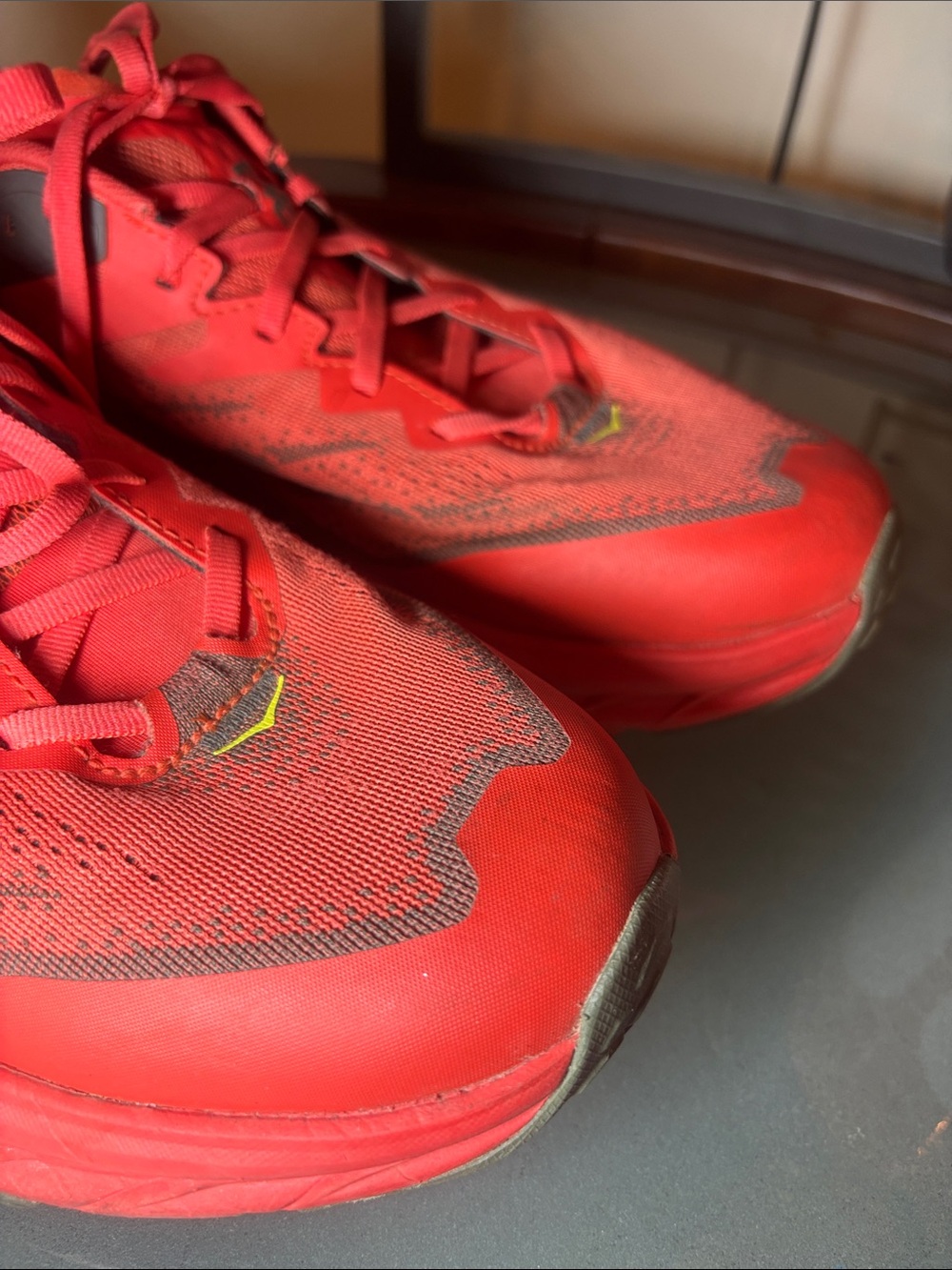 Red Hoka Speedgoat5 Running Shoes - Picture 7 of 11